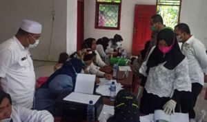 Polres Tapsel Gelar Vaksinasi Massal di Desa Marancar Julu