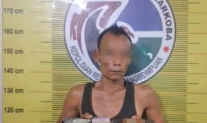 Kejar-kejaran di Areal Sawah Sempat Buang BB, Residivis Narkoba Diringkus Polisi