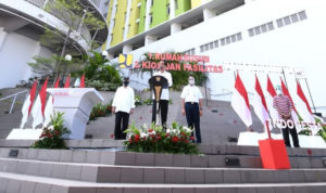 Presiden Jokowi Resmikan Rusun Pasar Rumput