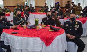 Forkopimda Ikuti Upacara TNI Ke-76 Secara Virtual Di Makodim 0212/TS