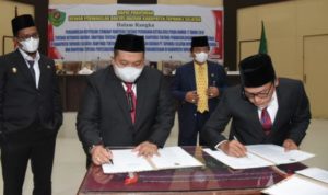 Bupati dan DPRD Tapsel Tandatangani Nota Kesepakatan 5 Ranperda Jadi Perda