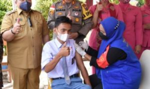 Peringati 31th AKABRI'90, Polres Bersama Pemkab Tapsel Gelar Vaksinasi Massal