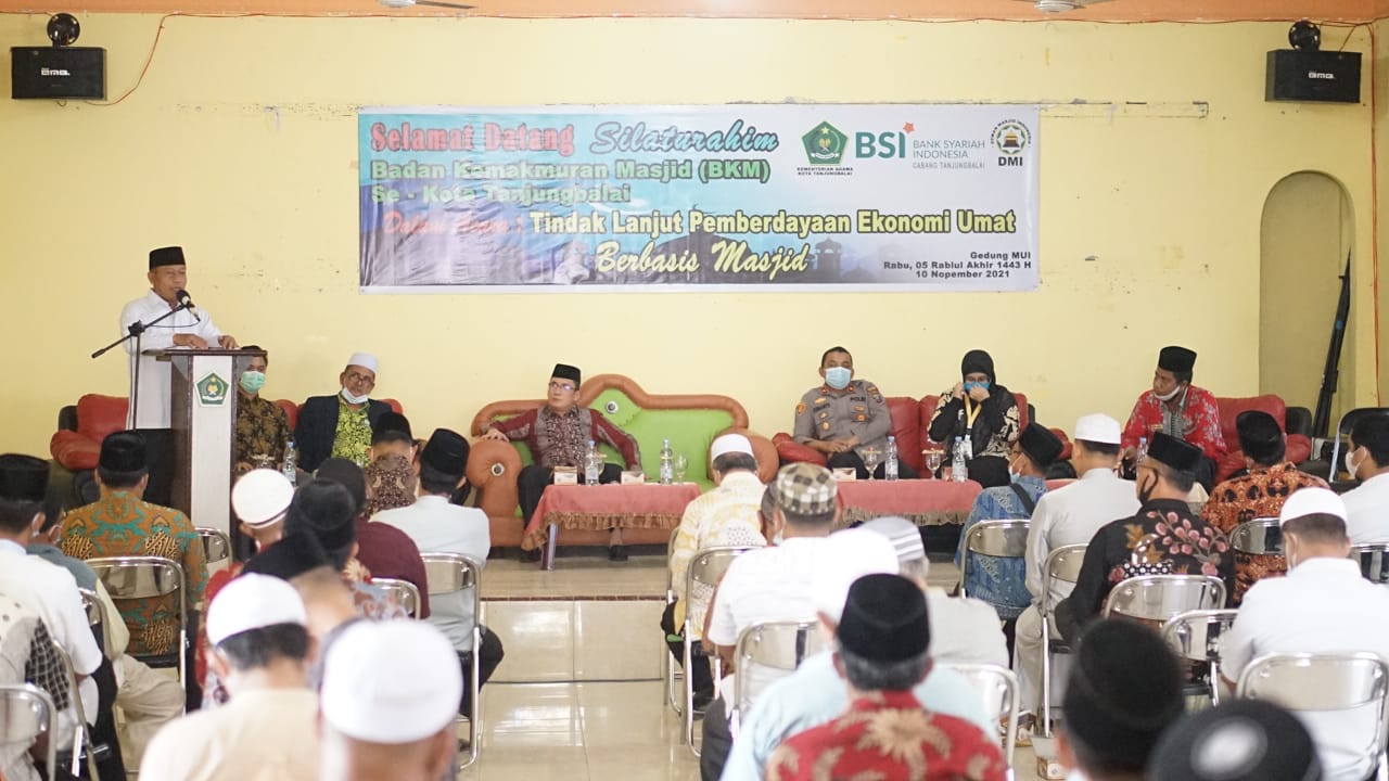 Silaturahmi BKM Tanjungbalai, Plt Walikota Ajak Umat Berdayakan Ekonomi Berbasis Masjid