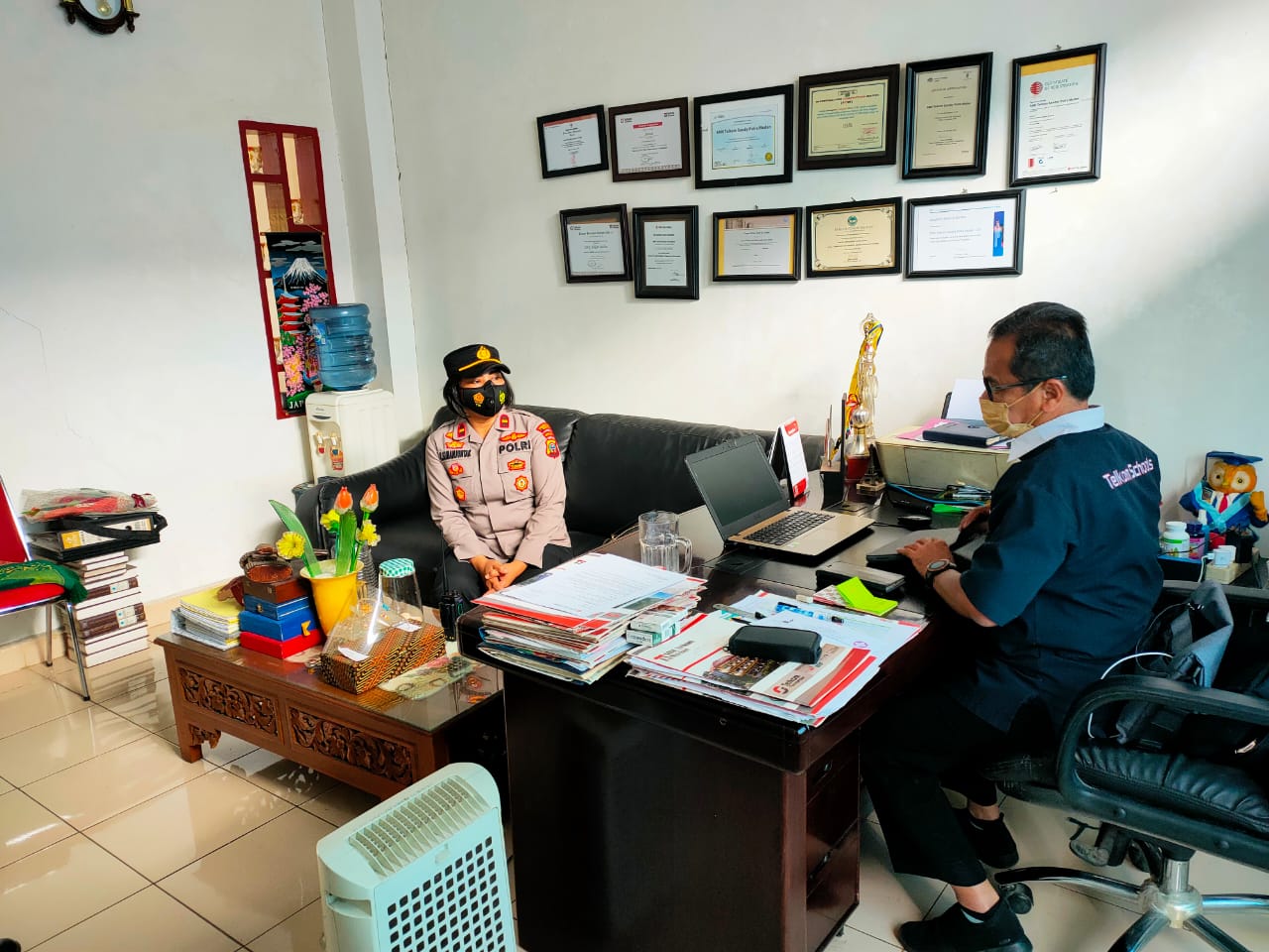 Kapolsek Medan Tuntungan Kunjungan ke Sekolah SMK Telkom