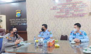 Kepala Rutan Tanjung Pura Kanwil Kemenkumham Sumut Silaturahmi ke Polres Langkat
