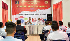 Rutan Kelas IIB Tanjung Pura Kanwil Kemenkumham Sumut Gelar Rapat Pengamanan