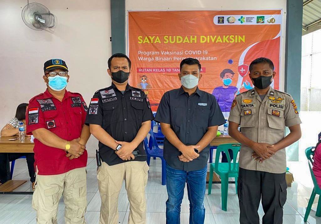 Rutan Tanjung Pura Kerjasama Polres Langkat Gelar Vaksinasi