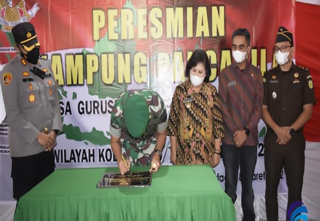 Bupati Karo Hadiri Peresmian Kampung Pancasila