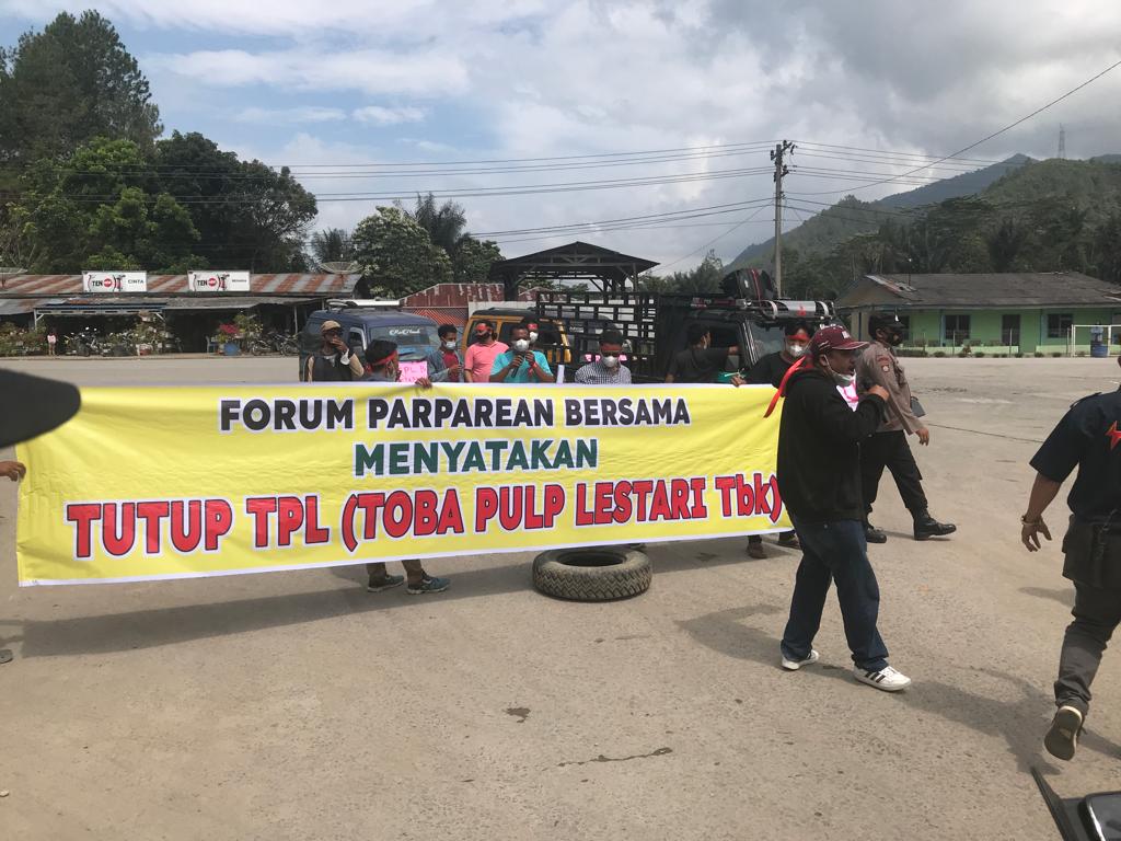 Aksi Tutup PT TPL, Polres Toba Kawal Ketat Unjukrasa Masyarakat