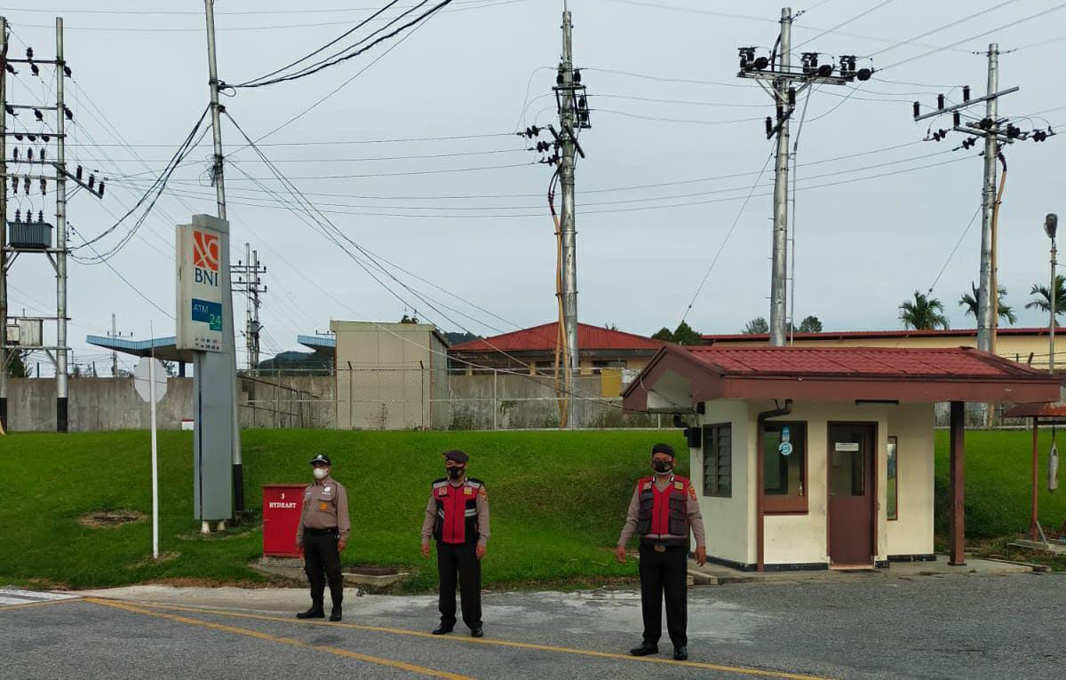 Samapta Polres Toba Lakukan Pengamanan Objek Vital