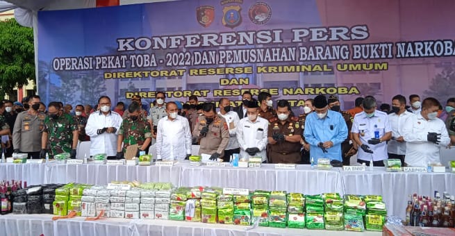 Pemilik Gigit Jari, Polda Sumut Musnahkan 233 Kilogram Sabu dan Ganja Hasil Tangkapan