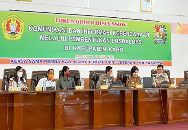 Pemkab Karo FGD Komunikasi dan Informasi Bencana Dengan UPN Veteran Yogyakarta