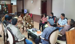 Bupati Karo Terima Kunjungan Perwakilan Korban Erupsi Gunung Sinabung