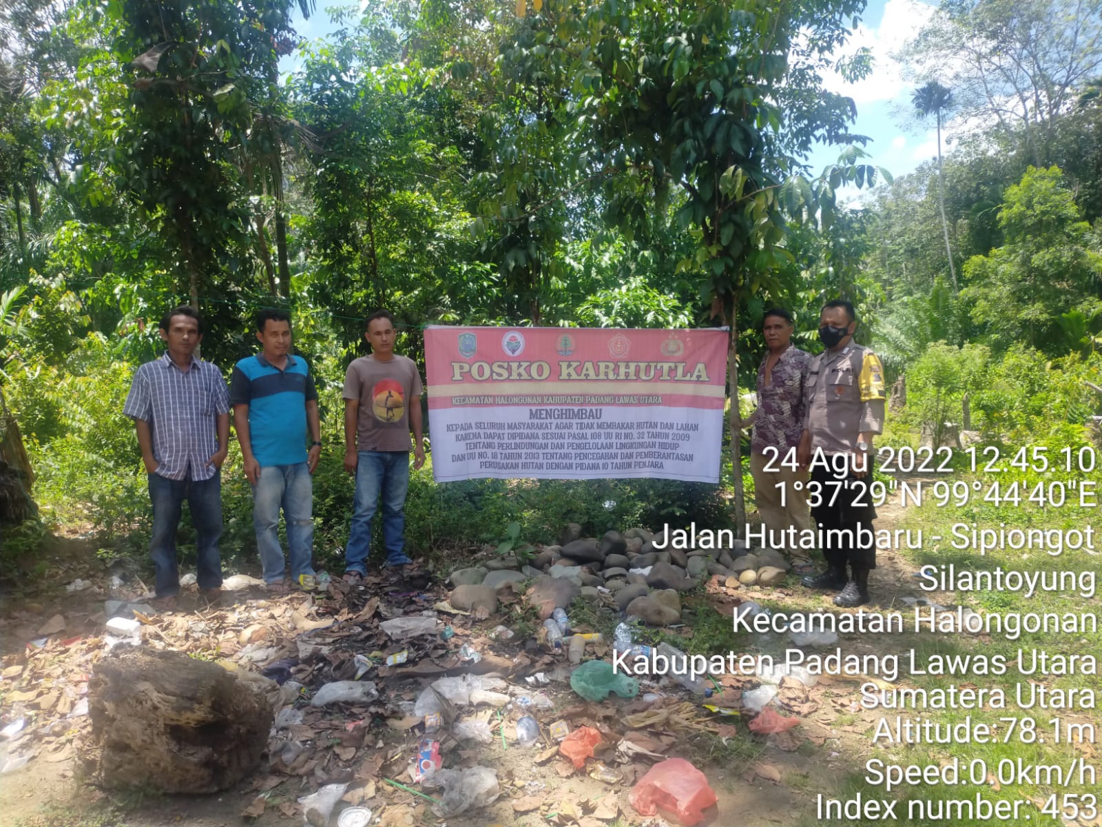 Bhabinkamtibmas Polsek Padang Bolak Sosialisasi Sanksi Pidana Karhutla