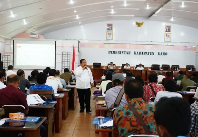 Wakil Bupati Karo Hadiri Sosialisasi Pemilihan Kepala Desa Serentak Gelombang I