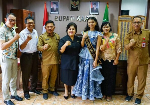 Bupati Karo Sambut Audensi Putri Anak Indonesia Asal Sumut