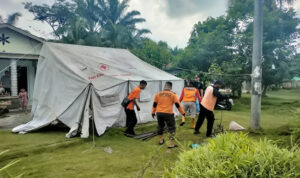 Pemkab Asahan Dirikan Tenda Pengungsi Terkena Dampak Banjir