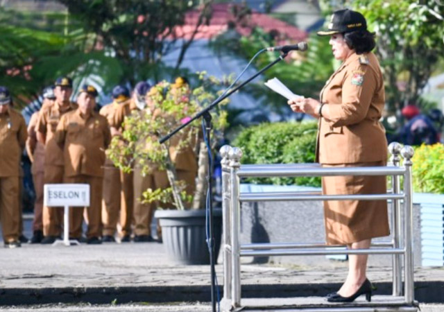 Bupati Karo Pimpin Apel Gabungan Perdana di 2023