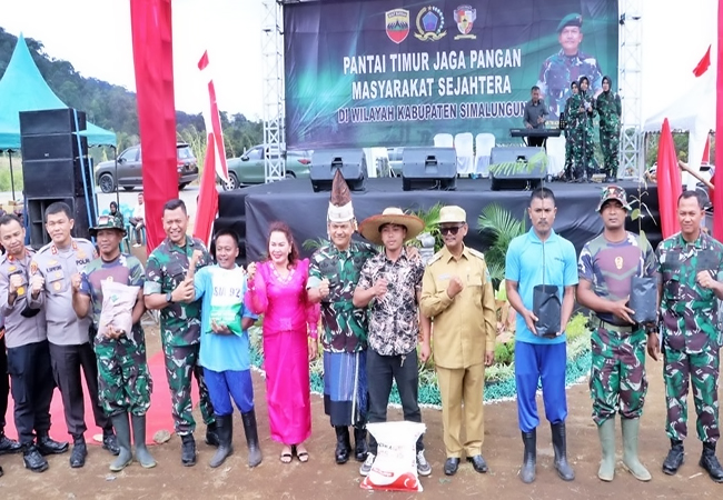 Wabup Simalungun Hadiri Launching Ketahan Pangan Korem 022/PT
