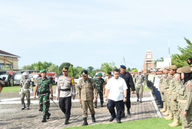 Wujudkan Mudik Aman, Bupati Tapsel Hadiri Apel Pasukan Ops Ketupat Toba 2023