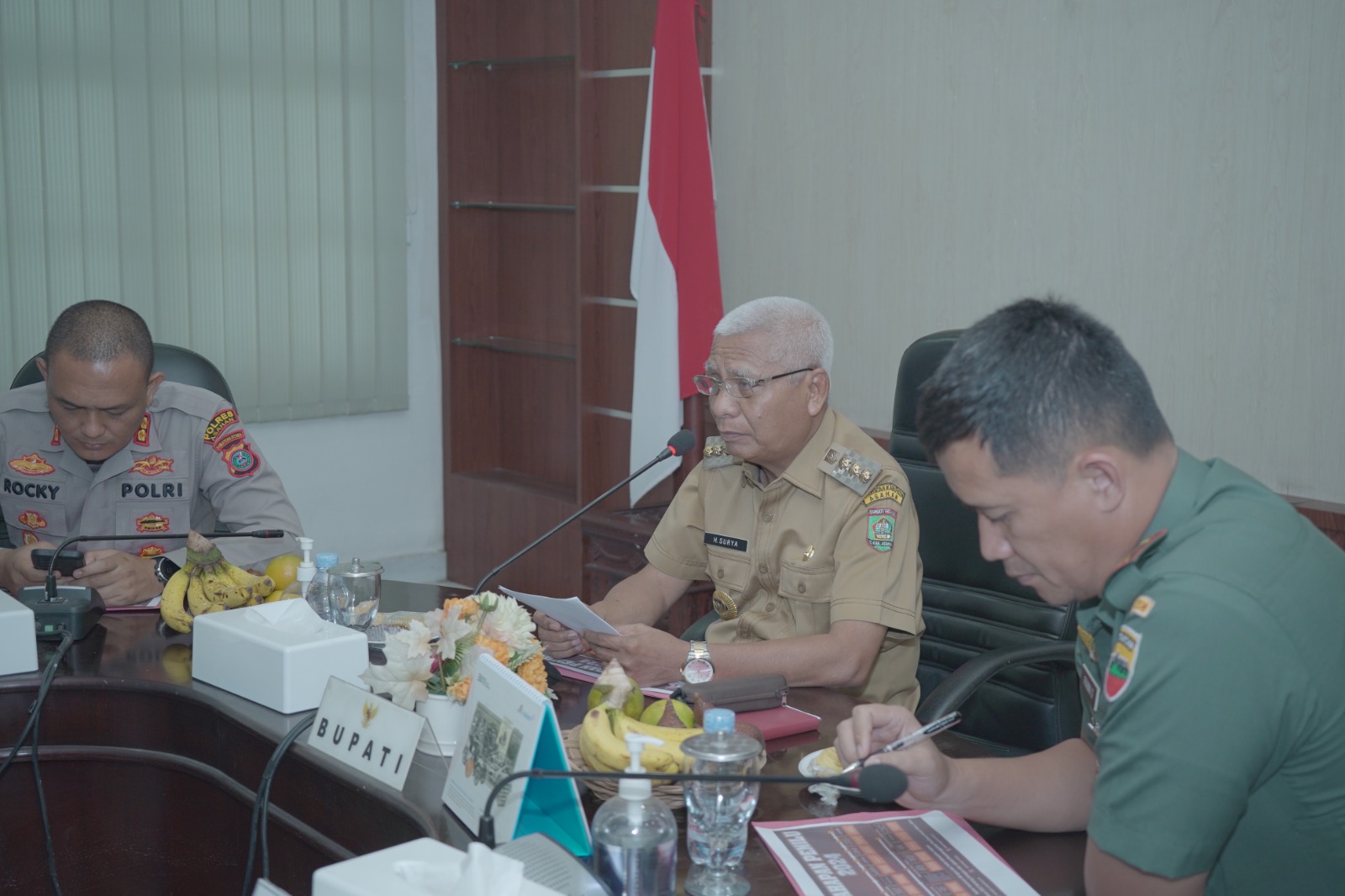 upati Pimpin Rapat Bersama Forkopimda, Bahas Isu Aktual Jelang Pemilu 2024 di Asahan