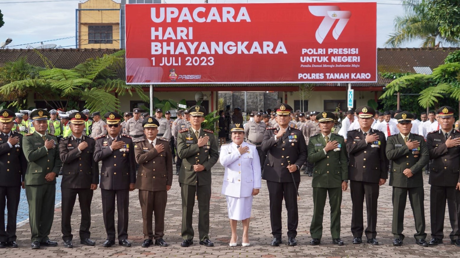 Bupati Karo Pimpin Upacara Hari Bhayangkara Ke-77