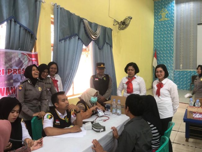 Sambut HUT Polwan, Kalapas Ucapkan Terimakasih Giat Polres P.sidimpuan Peduli Kesehatan WBP