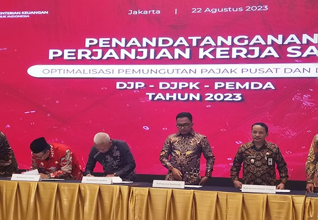 Bupati Asahan Tandatangani Perjanjian Kerjasama Optimalisasi Pemungutan Pajak