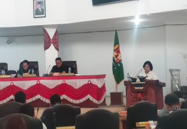 Bupati Karo Cory Sriwaty Sebayang Sampaikan Jawaban Pandangan Umum Fraksi Atas Ranperda Pertanggungjawaban Pelaksanaan APBD 2022