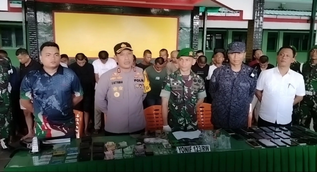 Yonif 123/Rw Grebek Pesta Sabu, Kapolres Psp:" Ini Wujud Nyata Sinergi Antar Forkopimda"