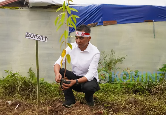 Wakil Bupati Karo Gelar Penanaman Pohon Serentak