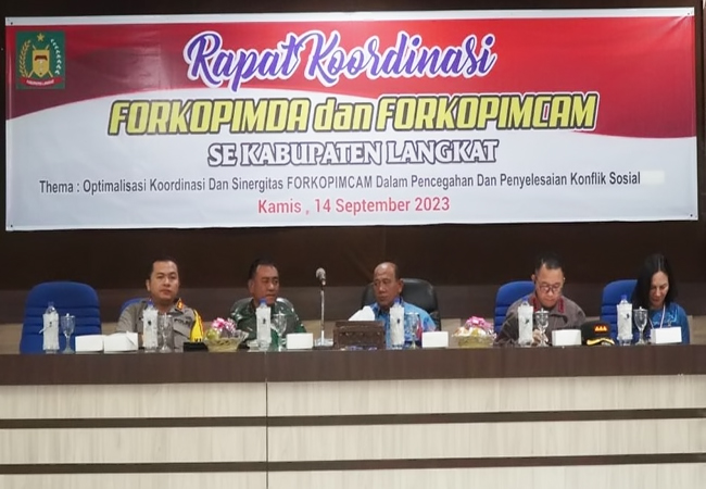 Pemkab Langkat Gelar Rakor Minimalisir Terjadinya Konflik