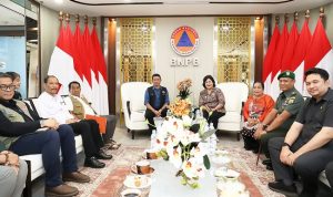 Audensi dengan Kepala BNPB, Bupati Karo Bahas Rehabilitasi Pengungsi Akibat Erupsi Gunung Sinabung