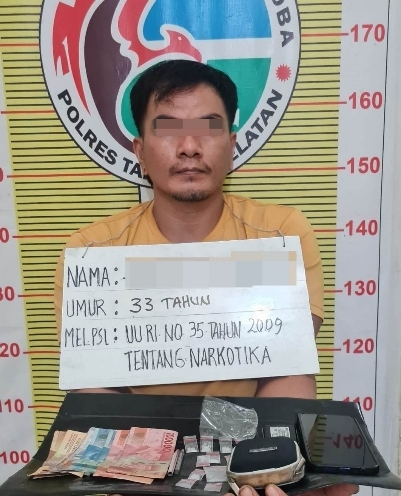 Diduga Pengedar, Pria Warga Paluta Pasrah Ditangkap Polisi Usai Nyabu