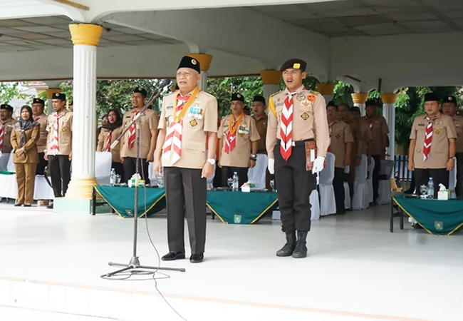 Bupati Asahan Pimpin Upacara Peringatan Hari Pramuka ke-62