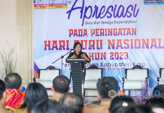 Bupati Karo Hadiri Acara Hari Guru Nasional ke-78