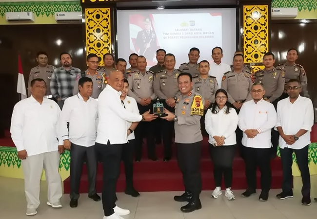 Polres Belawan Terima Kunjungan Komisi I DPRD Kota Medan