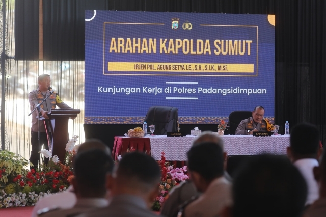 Kunjungi Polres Psp, Kapolda Sumut Tekankan Ke Personel Brantas Bandar Narkoba