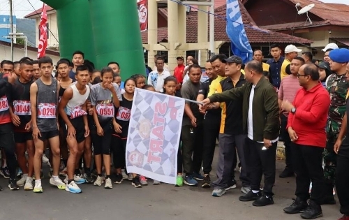 Jelang Hut Bhayangkara Ke-78, Polres Psp Gelar Lomba Marathon