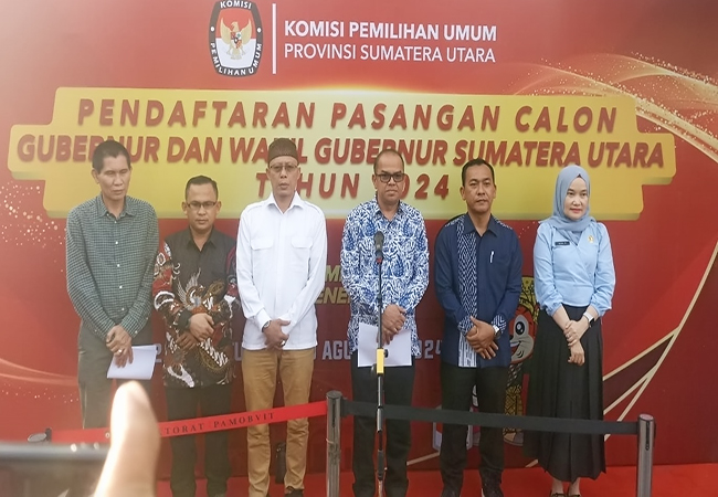 KPU Sumut Buka Pendaftaran Tiga Hari Bakal Calon Gubernur dan Wakil Gubernur 2024-2029