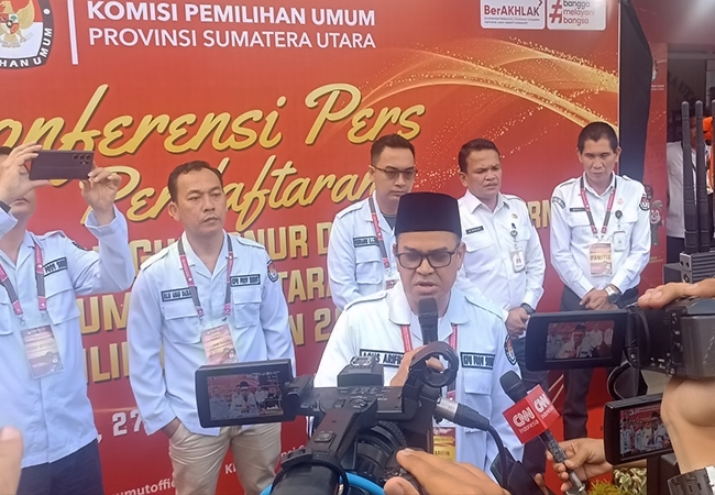 KPU Sumut Pastikan Peserta Pilgubsu 2024 Dua Paslon