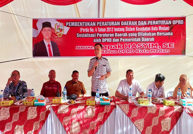 Pastikan Pelayanan Kesehatan Gratis Berjalan Bagus, Ketua DPRD Medan Sosialisasikan Perda No 4 Tahun 2012