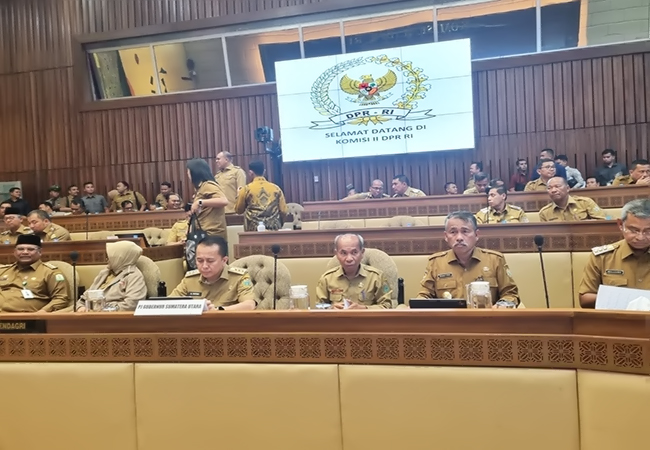 Pjs Bupati Asahan Ikuti RDP Komisi II DPR RI