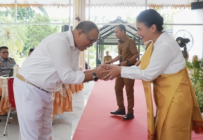 Sambut Ketua Pengadilan Negeri Stabat Baru, Pj. Bupati Langkat : Kolaborasi Penegakan Hukum Adil