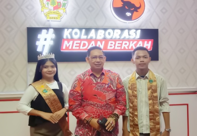 Ketua DPRD Medan Sambut Terima Perwakilan Putra Putri Duta Parekraf Sumut 2024