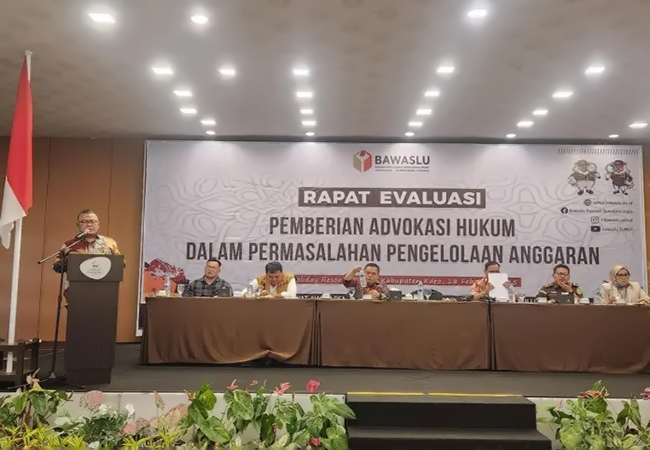 Bawaslu Sumut Gelar Rapat Evaluasi Pemberian Advokasi Hukum Permasalahan Kelola Anggaran