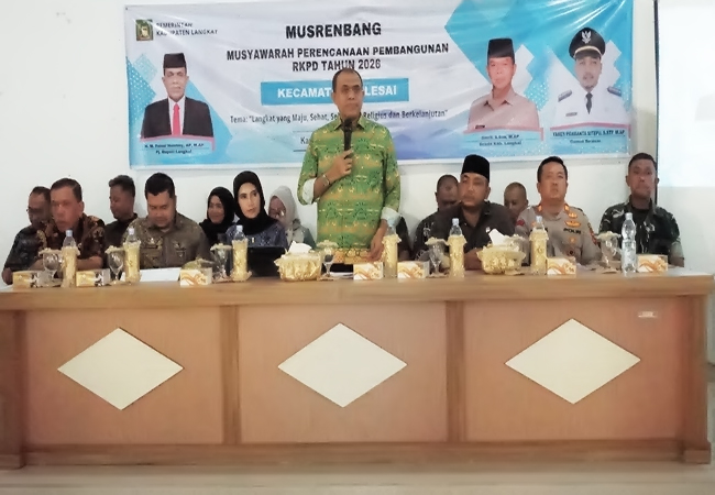 Pj. Bupati Langkat Buka Musrenbang Kecamatan Selesai: Prioritaskan Infrastruktur dan Kesejahteraan