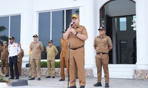 Sekda Asahan Pimpin Apel Gabungan di Lingkungan Pemkab