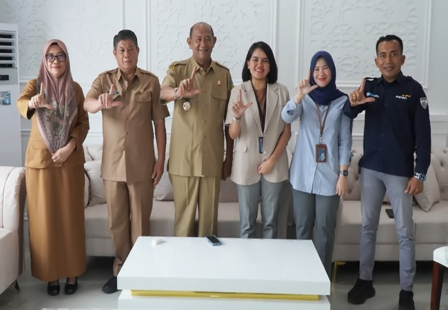 Sambut Kacab Baru Bank Mandiri P. Berandan, Bupati Langkat Ajak Perkuat Sinergitas