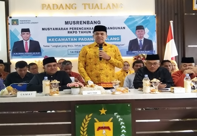 Pj. Bupati Langkat Buka Musrenbang di Padang Tualang: Fokus pada Infrastruktur dan Kesejahteraan